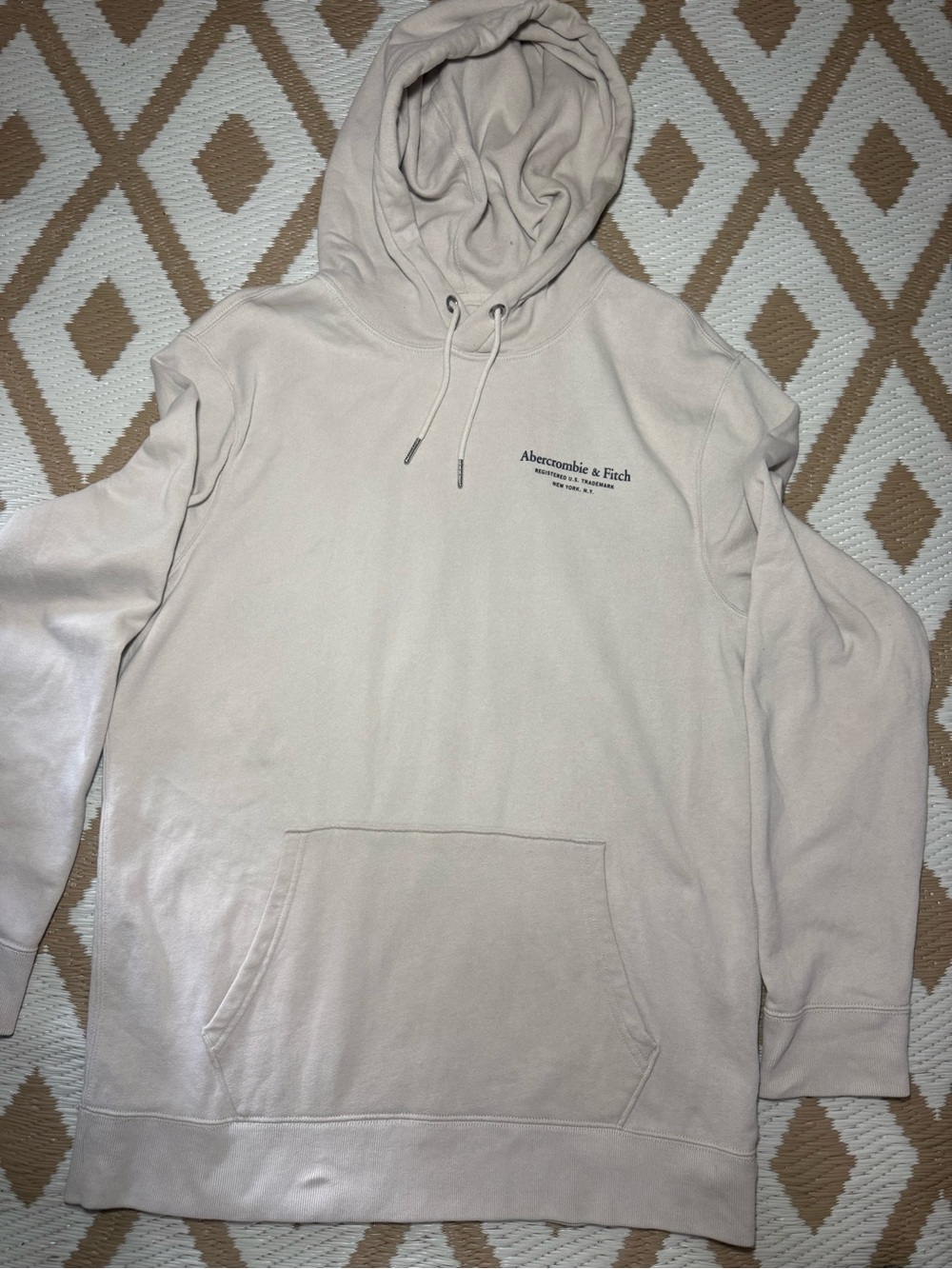 Abercrombie & Fitch Light Beige Pullover Hoodie